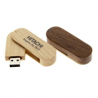Wooden 360 Swivel USB Flash Drive - 4GB 04