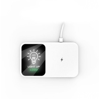 LED Light Up Logo - Mirror Surface 15W Fast Charging Wireless Charger III 09