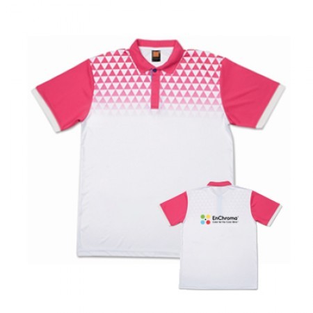OS Diamond Polyester Unisex 150gsm Collar T-Shirt 01