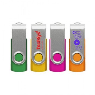Metal Swivel Rubber Coated USB Flash Drive - 4GB 03