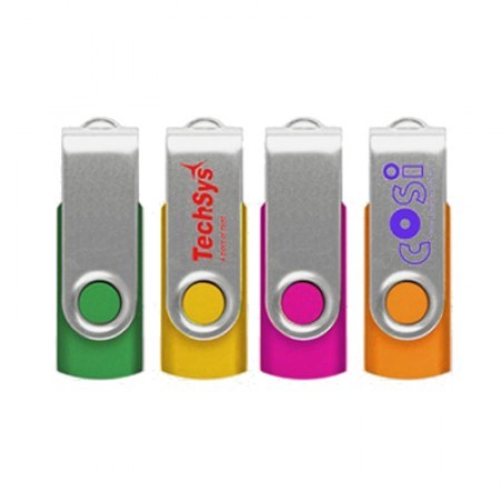 Metal Swivel Rubber Coated USB Flash Drive - 4GB 04