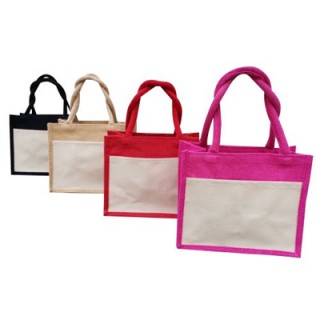 Mini Natural Laminated Jute Bag (260x220x150)