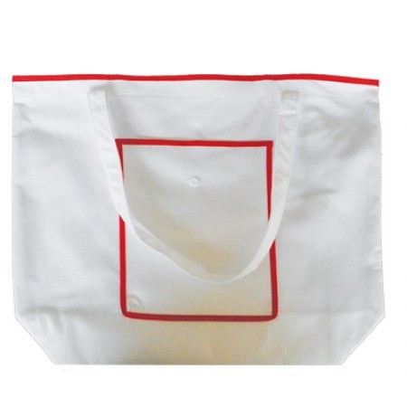 Foldable Two-Tone Durable Bamboo Tote Bags (490x365x140) 04