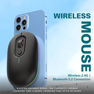 Comfort Ergonomic Dual Mode Bluetooth + 2.4G Wireless Mouse