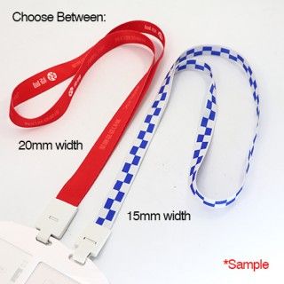 Custom 15 & 20mm Lanyard With Slide Up ID Tag Holder