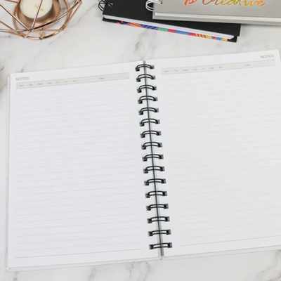 Custom Wire-O Chipboard Notebook - A5 Size 07