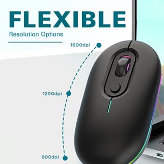 Comfort Ergonomic Dual Mode Bluetooth + 2.4G Wireless Mouse 04