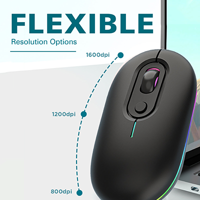 Comfort Ergonomic Dual Mode Bluetooth + 2.4G Wireless Mouse 05