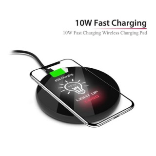 LED Light Up Logo - Mirror Surface 10W Fast Charging Wireless Charger