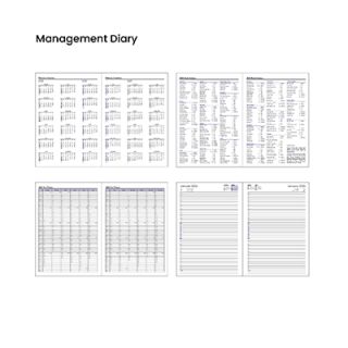 A4 Leatherette Management Diary 05