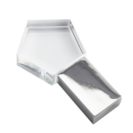 Pentagon Shaped Crystal USB Memory Drive with LED Light - 4GB 01