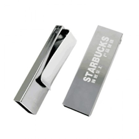 Custom Made Silver USB with Metal Clip - 8GB 05
