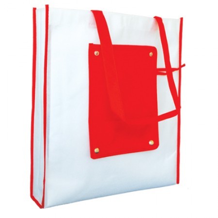 Foldable Non-Woven Bag with Button - 100gsm (370x420x75) 07