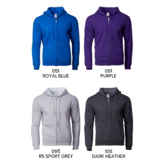 MT Gildan Asian Fit Adult Full Zip Hooded Sweatshirt 285gsm 05