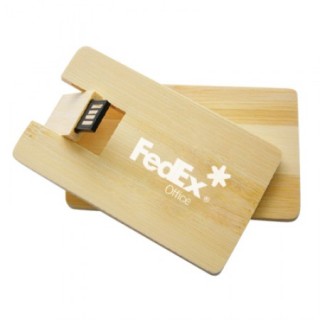 Wooden Card Shaped USB Flash Drive - 4GB 09