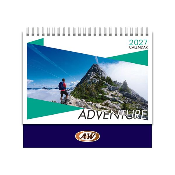 Adventure Wire-O Desk Calendar 2027