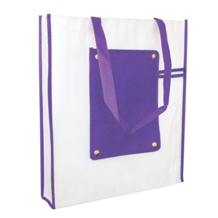Foldable Non-Woven Bag with Button - 100gsm (370x420x75) 05