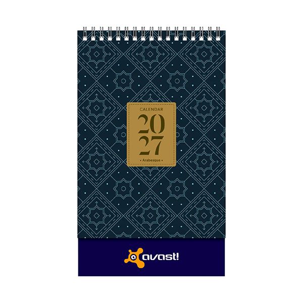 Arabesque Wire-O Desk Calendar 2027