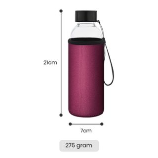 ARCANE Glass Bottle with Neoprene Pouch - 500ml 10