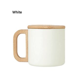 ASHLEY Wooden Handle Stainless Steel Mug - 400ml 03