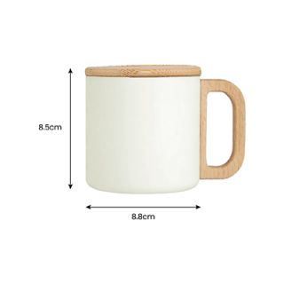 ASHLEY Wooden Handle Stainless Steel Mug - 400ml 08