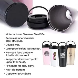 AUTUMN Stainless Steel Coffee Mug - 500ml 12