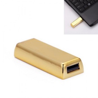 Novelty Gold Bar Bullion Shaped Premium Gold Bar USB Flash Drive - 4GB 05