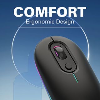 Comfort Ergonomic Dual Mode Bluetooth + 2.4G Wireless Mouse 05