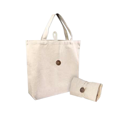 Canvas Cotton Bag With Button  - 12oz (415 x 385x120) 04