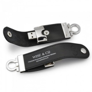 Button Flap Leather USB Flash Drive - 4GB 05