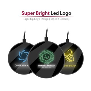 LED Light Up Logo - Mirror Surface 10W Fast Charging Wireless Charger 04
