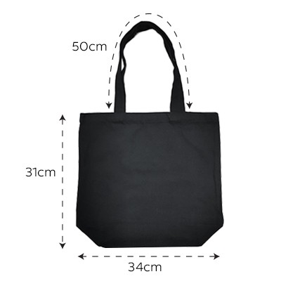 Black Promo Canvas Bag - 10oz (310x340x100) | Canvas Bag Supplier ...