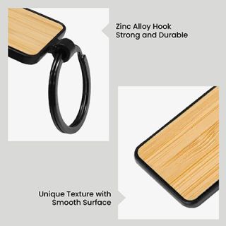Bamboo Black Metal Key Holder 04