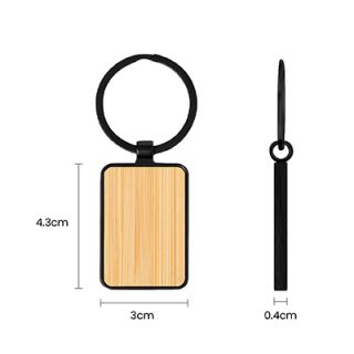 Bamboo Black Metal Key Holder 06