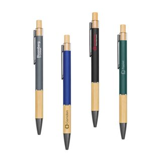 BAMBOO Grip Press Action Aluminum Ball Pen 01