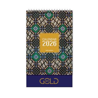Batik Wire-O Desk Calendar 2026 01