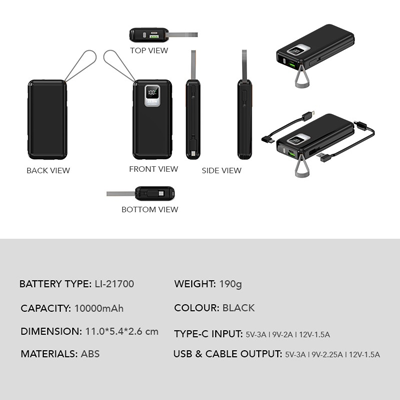 Super Quick Charge Power Bank USB Type C - 10000mAh 13