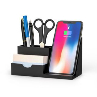 Wireless Charging Pen Holder With Mobile Stand - 15W Charger 10