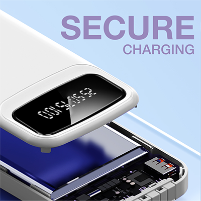 Power Bank 2.1A Fast Charge with Digital Display - 10000mAh 08