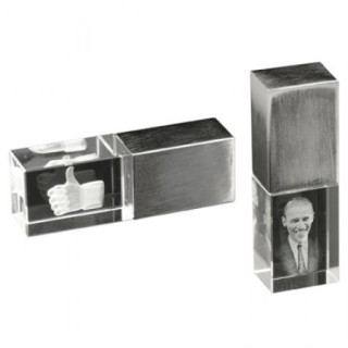 Noble Text Crystal USB Memory Drive with LED Light USB - 4GB