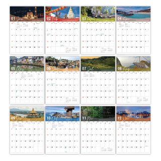 Beautiful Malaysia Wire-O Desk Calendar 2027 04