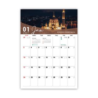 Beautiful Malaysia Wire-O Desk Calendar 2027 03