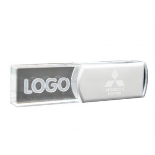 Crystal Metal Swivel USB Flash Drive - 4GB