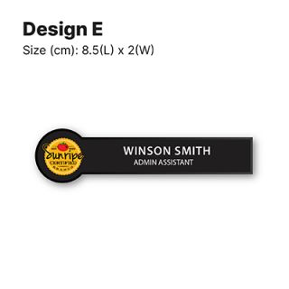 Black Acrylic Name Tag with Magnetic Back 07
