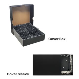 Black Gift Box 1 Compartment with Shredded Paper - M Size 04