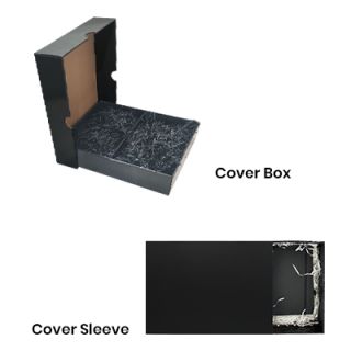 Black Gift Box 3 Compartment with Shredded Paper - M Size 05