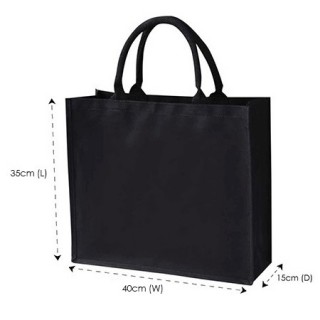 Black Laminated Canvas Bag - 10oz (350x400x150) 04