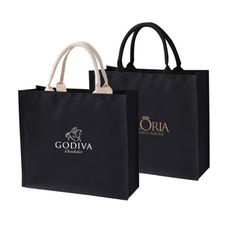 Black Laminated Canvas Bag - 10oz (350x400x150) 01