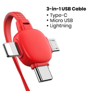 BLISS 3-in-1 Retractable USB Fast Charging Cable 05