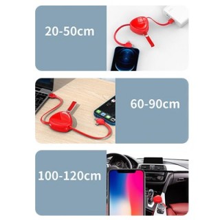 BLISS 3-in-1 Retractable USB Fast Charging Cable 10